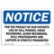 Signmission OSHA Notice Sign, 7" Height, Rigid Plastic, For Privacy Of Our Patients Use Of Cell Sign, Landscape OS-NS-P-710-L-12867 - alternate 1